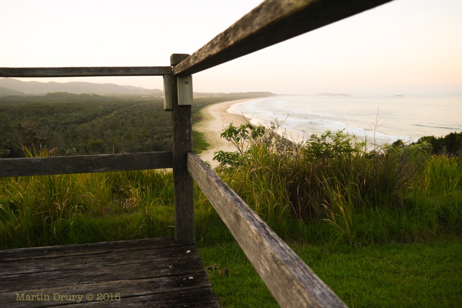 The beach through fence